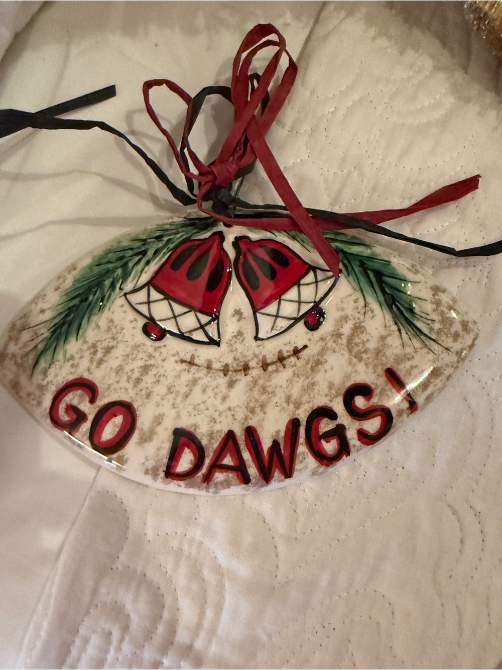 Gail Pittman Go Dawgs! Hand-Painted Holiday Ornament